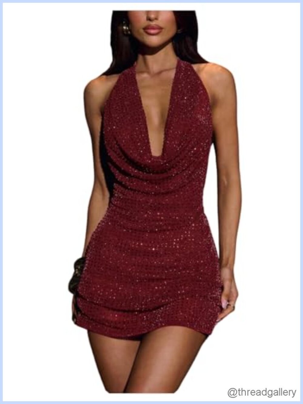 Women's Sequin Sparkly Cocktail Party Mini Dress Club Bodycon